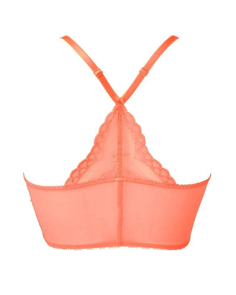 Gossard SuperBoost Lace Bralette BH Neon Coral Packshot Achterzijde
