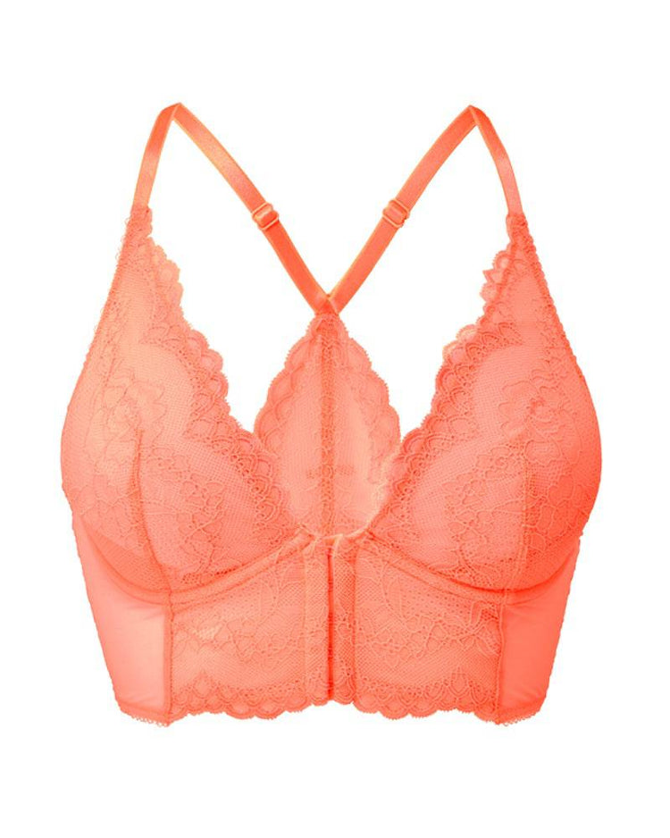 Gossard SuperBoost Lace Bralette BH Neon Coral Packshot Voorzijde