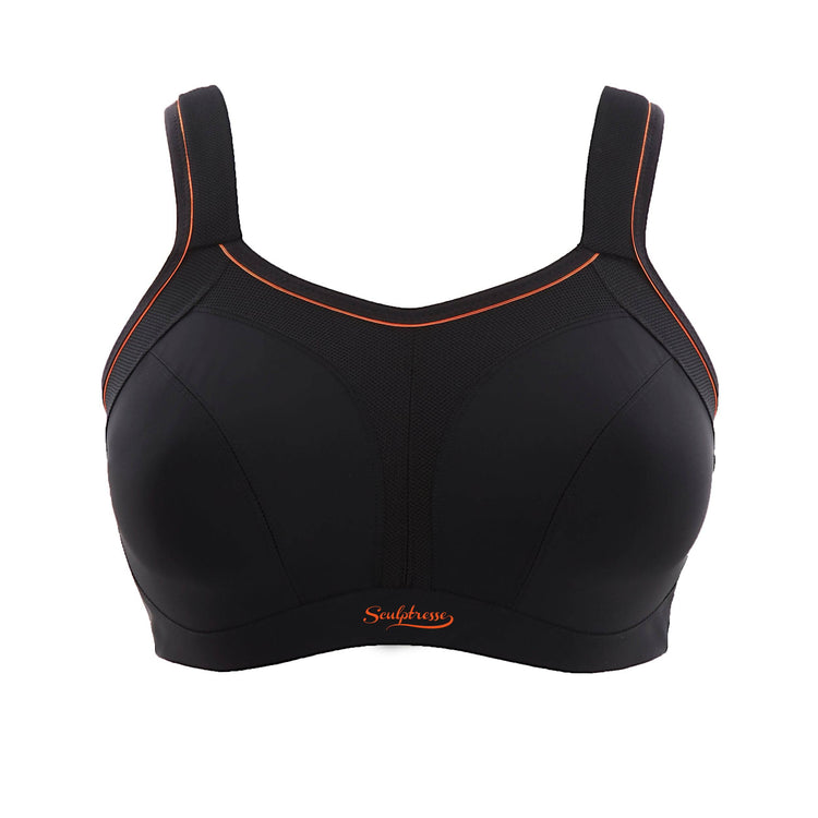 Packshot Sculptresse Sport BH Zwart voorzijde