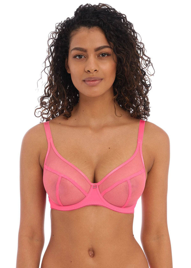 Model In Freya Snapshot High Apex Plunge BH Roze Voorzijde