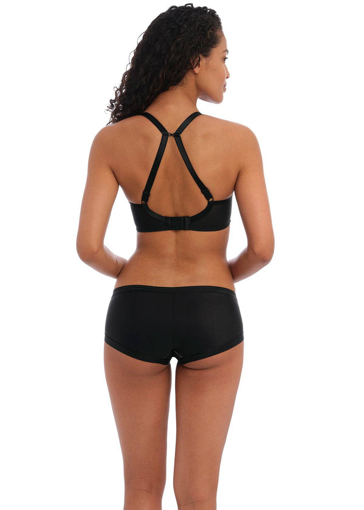 Model In Freya Tailored Set Zwart Achterzijde