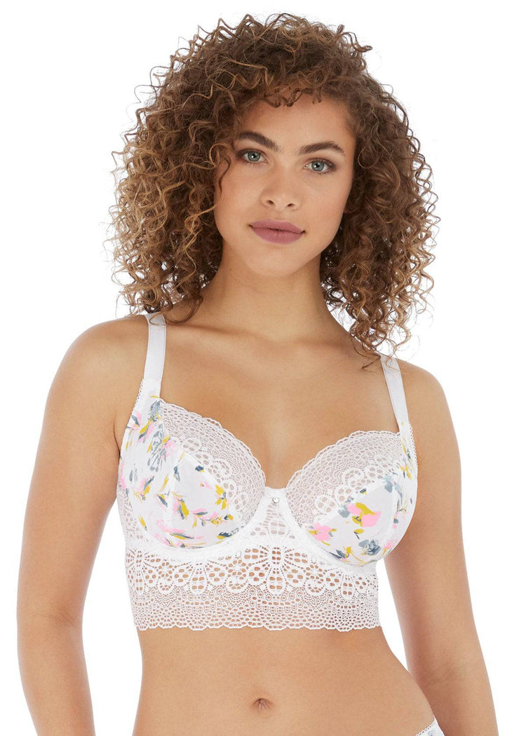 Model in Freya Medley Longline BH Wit