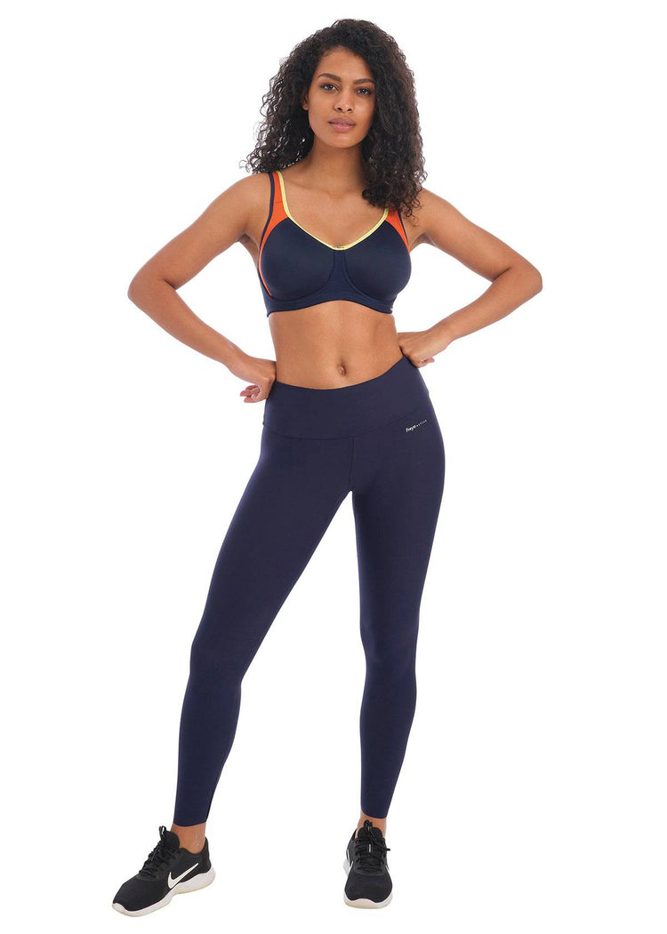 Model In Freya Sonic Sport-BH Navy Spice Voorzijde