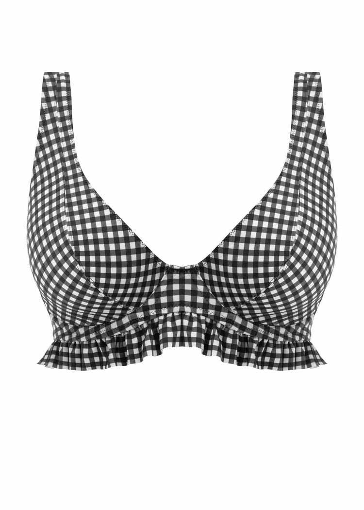 Freya Check In High Apex Bikini Top Monochroom Packshot Voorzijde