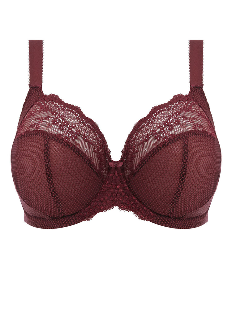 Elomi Charley Stretch Plunge BH Aubergine Packshot Voorzijde