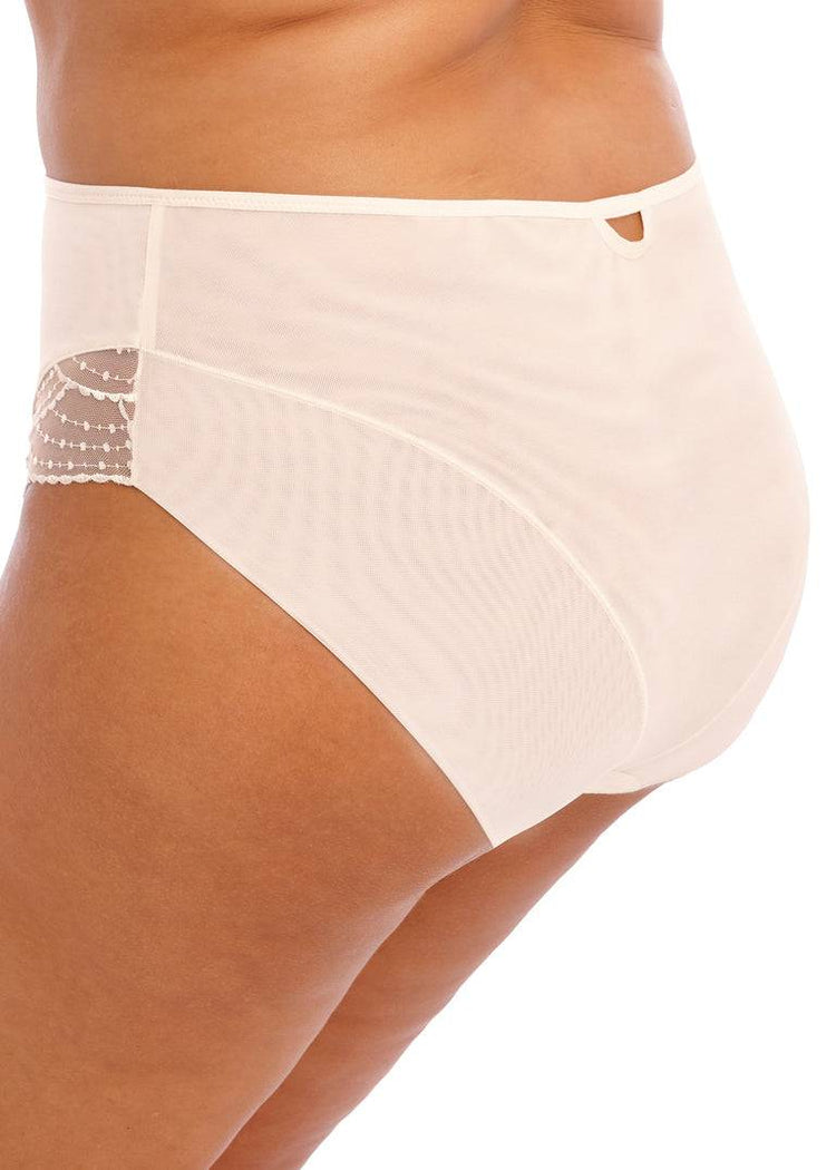 Model in Priya Broekje Vanilla Achterzijde