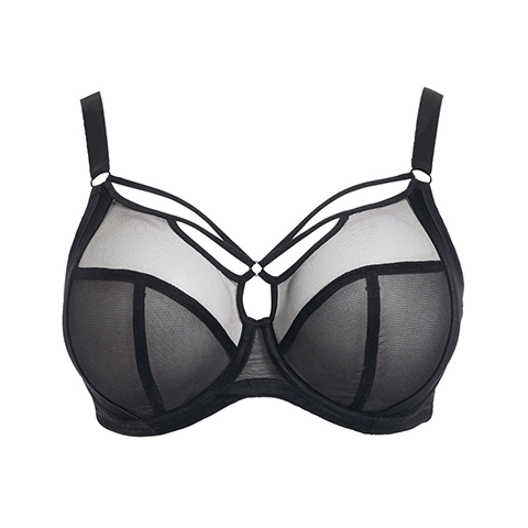 Elomi Sachi Plunge BH Black vooraanzicht