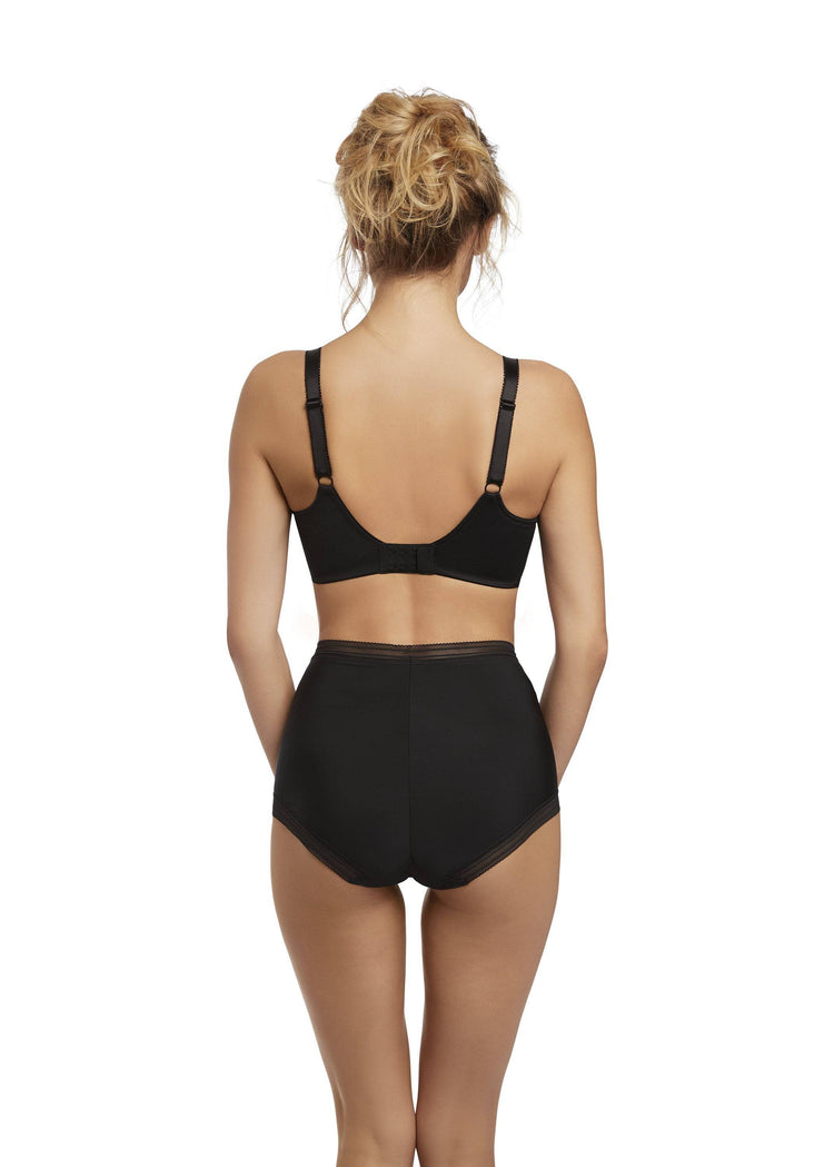 Rug van model in Fantasie Fusion High Waisted Broekje Zwart