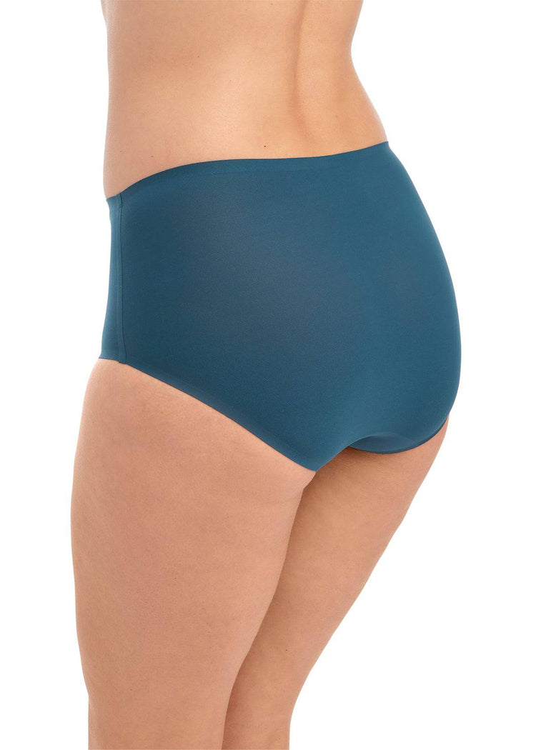 Model In Fantasie Smoothease Broekje Teal Achterzijde