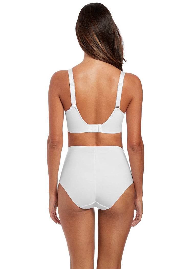 Model in Fantasie Illusion setje Wit achterzijde