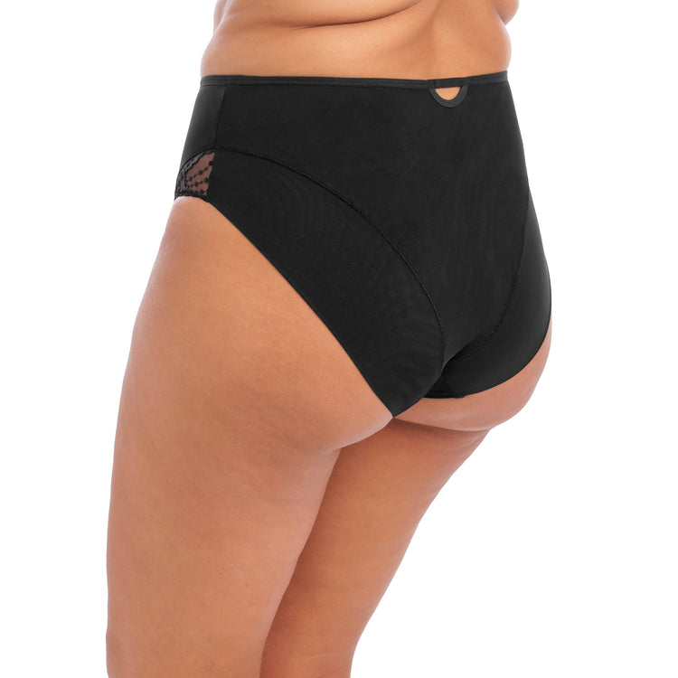 Model In Elomi Priya High Waisted Broekje Zwart Zijkant