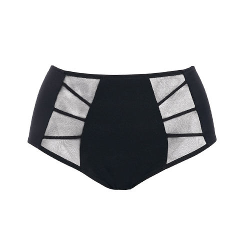 Packshot Elomi Sachi High waisted Broekje Zwart vooraanzicht