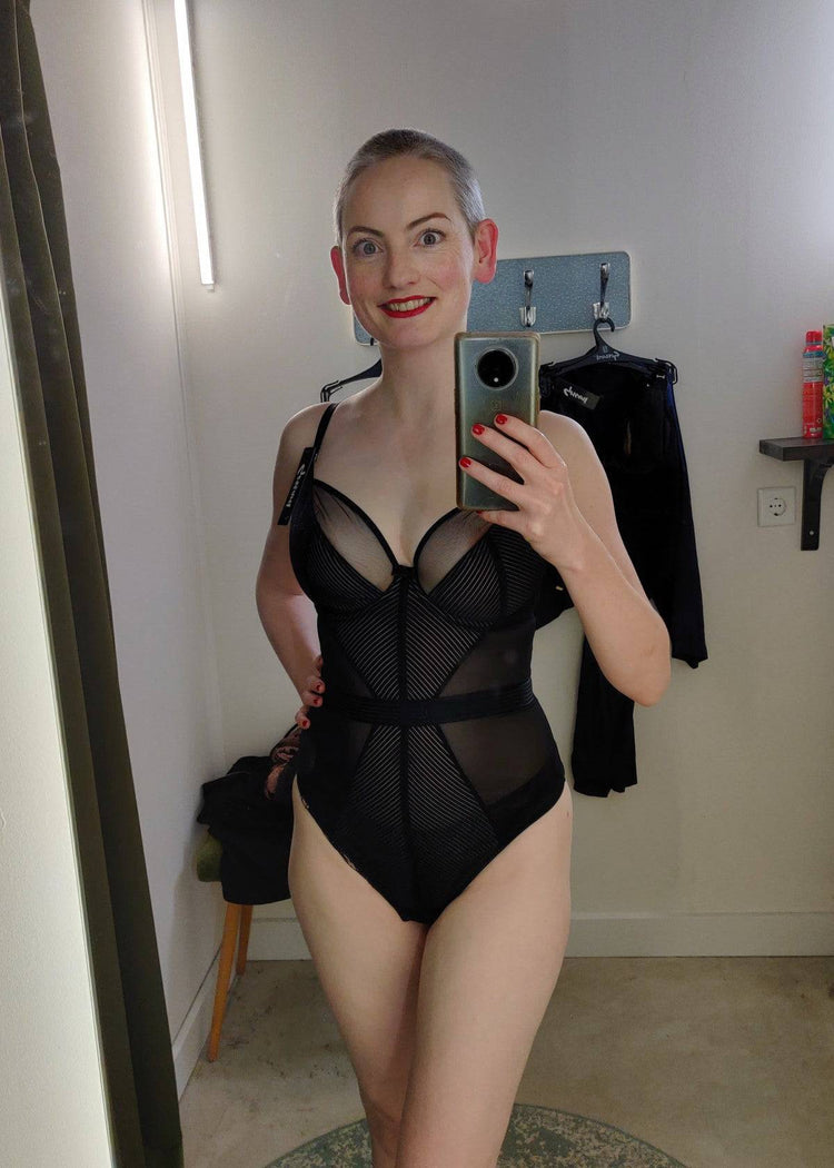 Sheer Stripe Body Zwart - SuperBra