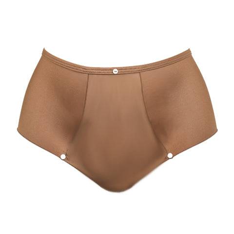 Ewa Michalak High Waisted Broekje Bronze Vooraanzicht
