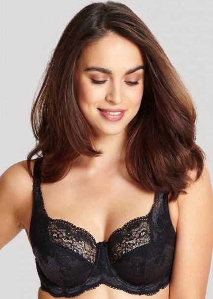 Model in Panache Clara Full Cup BH Charcoal Black