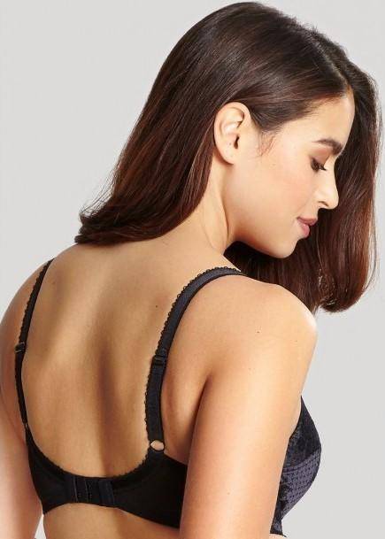 Rug van model in Panache Clara Full Cup BH Charcoal Black