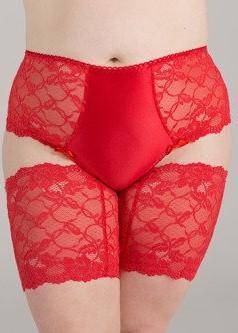 Model in Ewa Michalak Anti-schuur Bandjes Rood