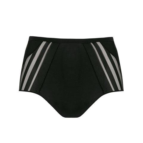 Gorteks Luna High Waist Slip Zwart Vooraanzicht