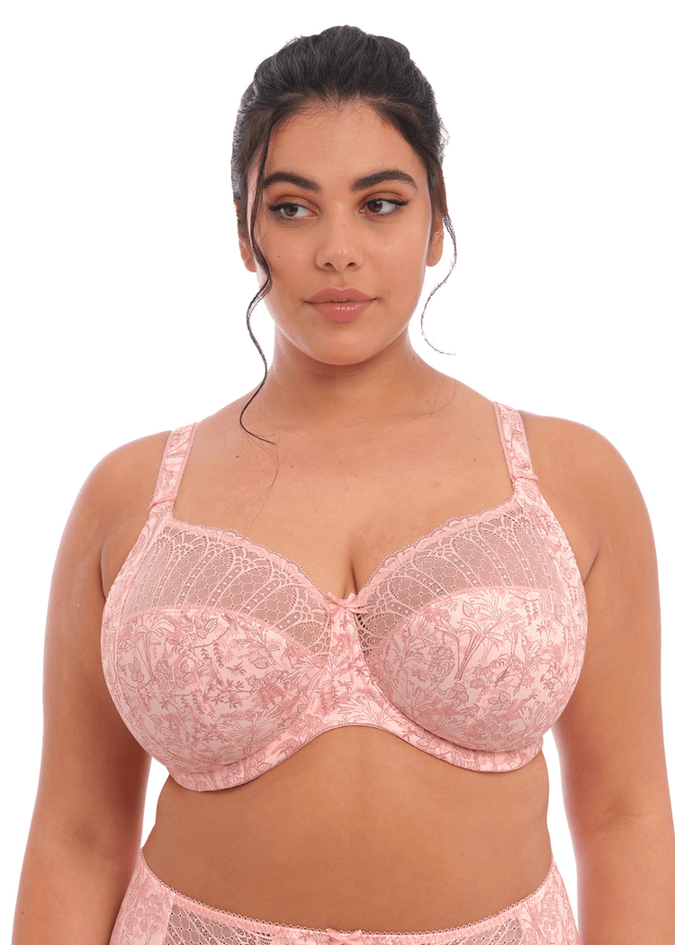 Model in Mariella Full Cup BH Peachy Tiger Voorzijde