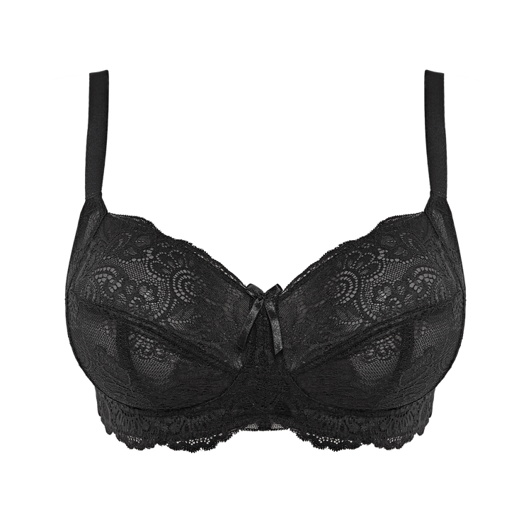 Panache Andorra bralette zonder beugel zwart vooraanzicht