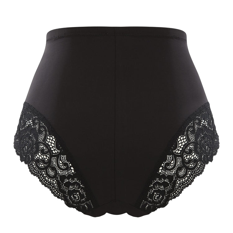 Panache Quinn High Waisted Broekje Zwart Achteraanzicht