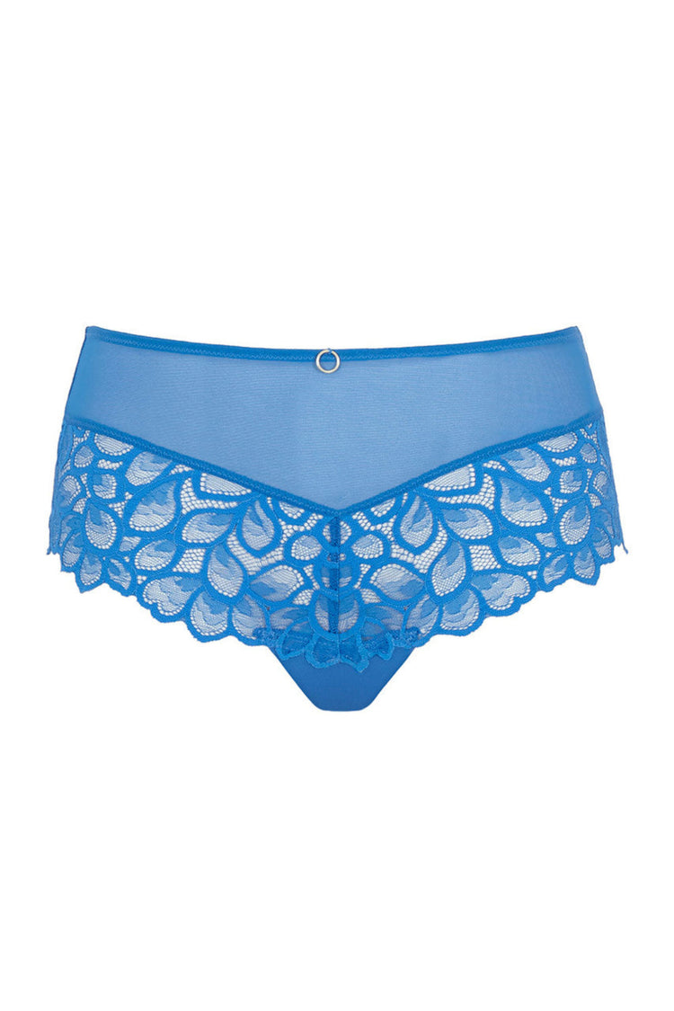 Model in Allure High Waist Broekje Azure Blue packshot