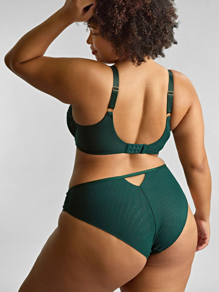 Model in Josephine Full Cup BH Forest Green achterzijde