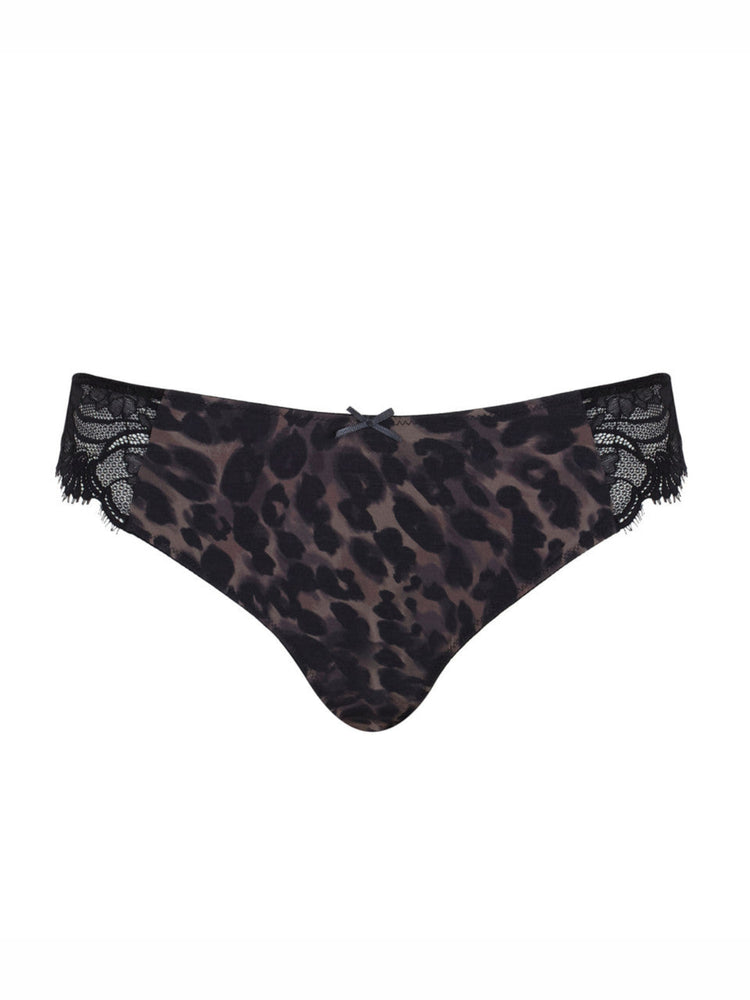 Model in Cherie Brazilian Broekje Black Animal packshot