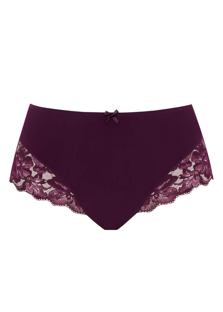 Packshot Amara High Waist Broekje Plum voorzijde