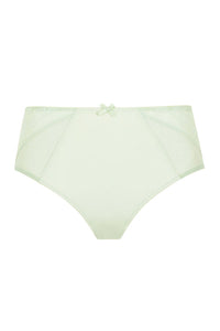 Model in Celeste High Waist Broekje Pistachio packshot