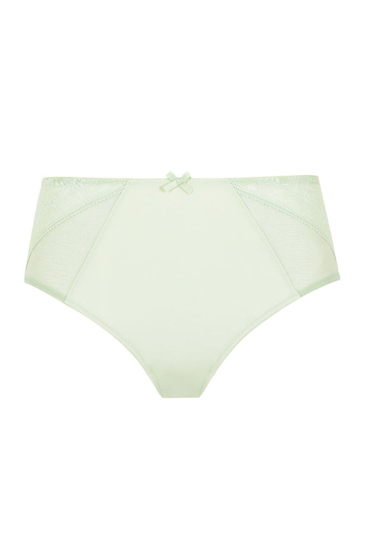Model in Celeste High Waist Broekje Pistachio packshot