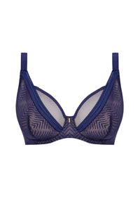 Model in Tailored High Apex Plunge BH Dark Sapphire packshot