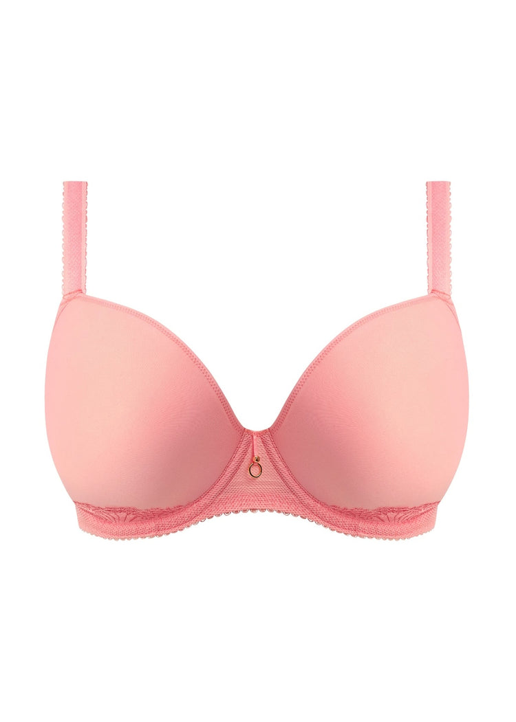 Model in Fascinate Voorgevormde Plunge BH Peach packshot