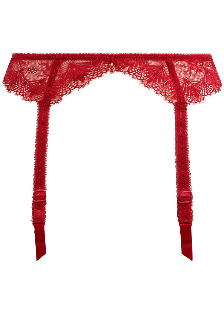 Model in Fascinate Suspender Cherry packshot