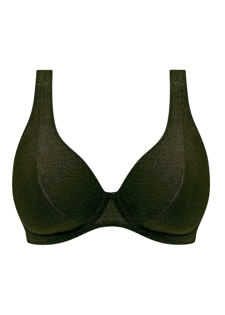 Model in Arizona Wave High Apex Plunge Bikini Top Nebula packshot