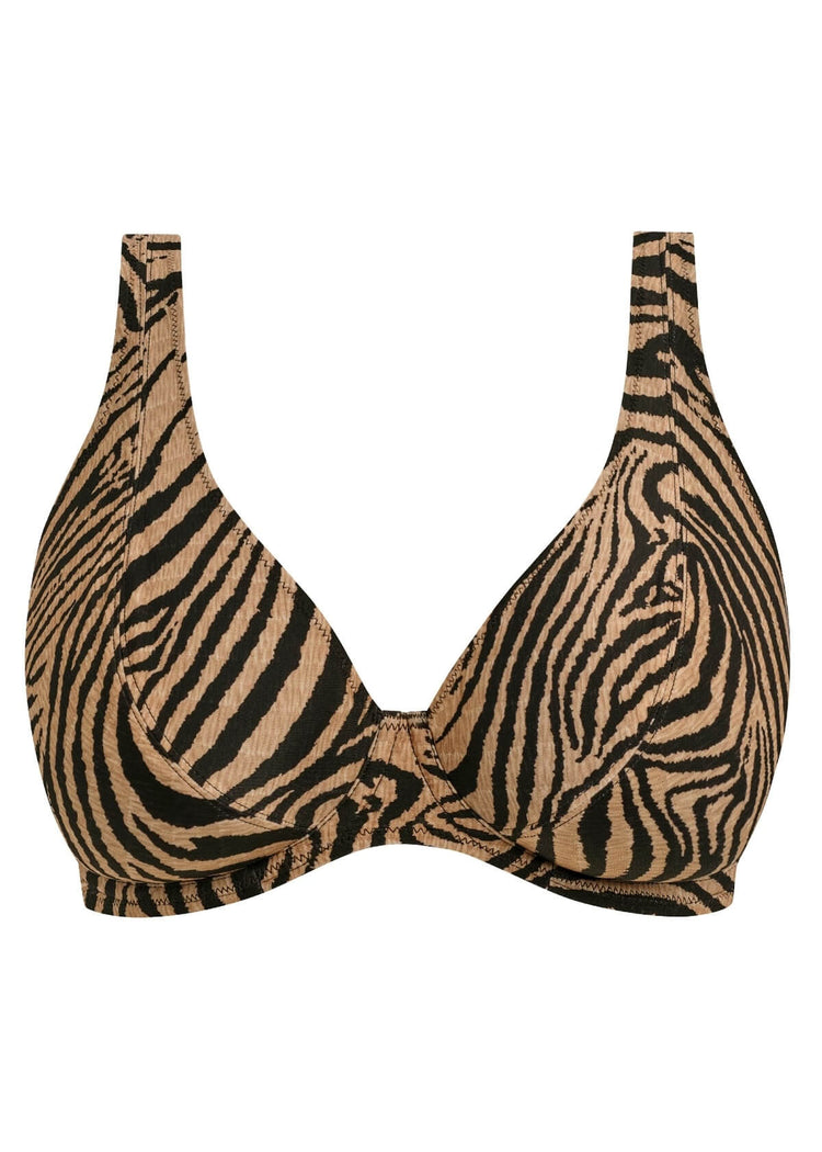 Packshot Tortoli Bay High Apex Plunge Bikini Top Natural voorzijde