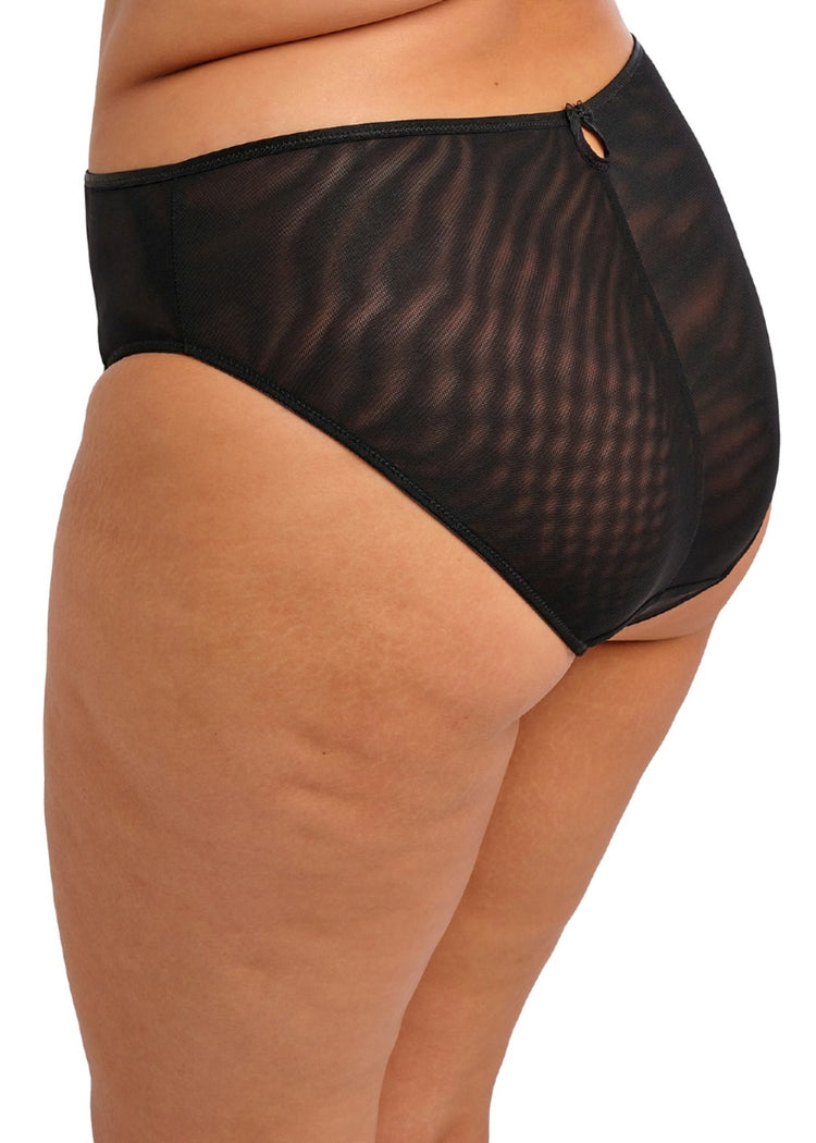 Model in Teagan High Leg Broekje Rainbow achterzijde