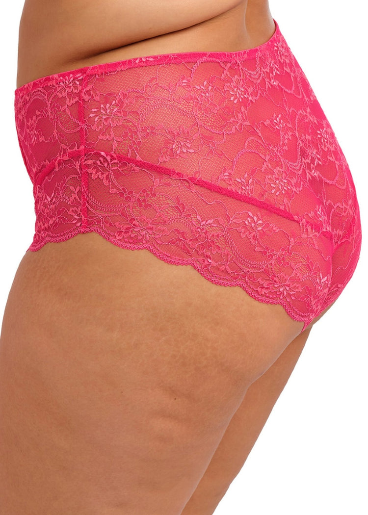 Model in Darcie High Waist Short Broekje Azalea achterzijde