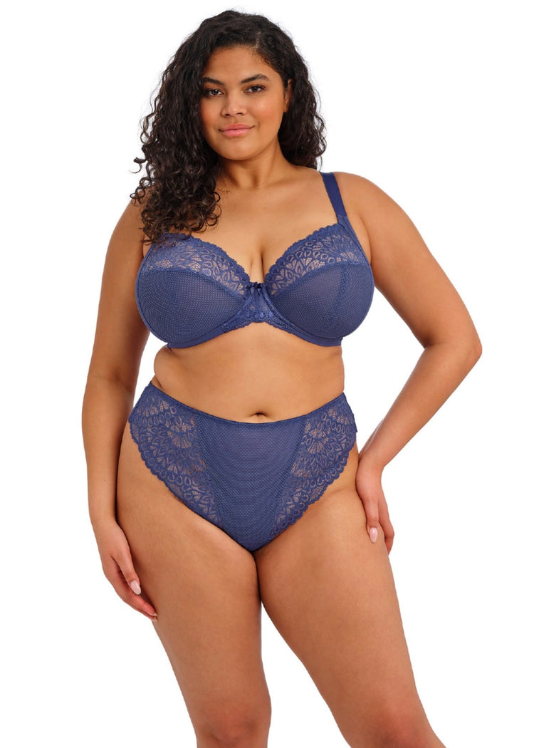 Model in Tiernie Plunge BH Denim voorzijde