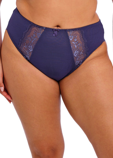 Model in Morgan High Leg Broekje Midnight voorzijde