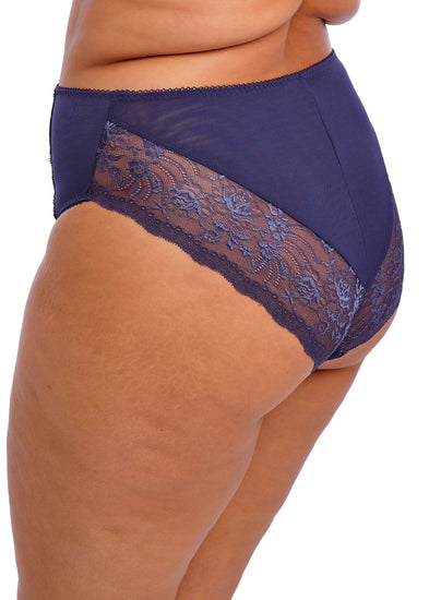 Model in Morgan High Leg Broekje Midnight zijkant