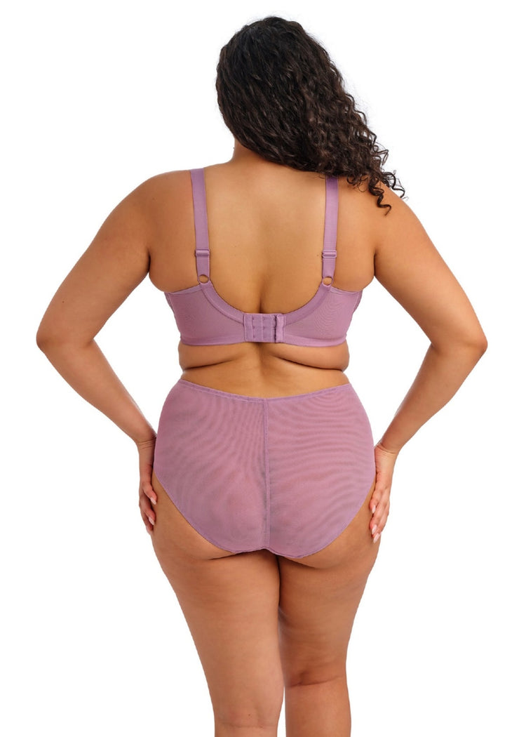 Model in Brianna Plunge BH Heather achterzijde