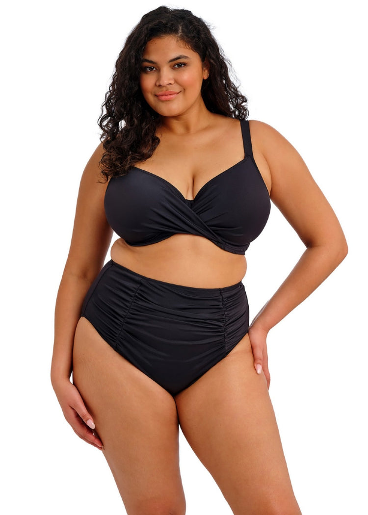 Plain Sailing Plunge Bikini Top Zwart - SuperBra