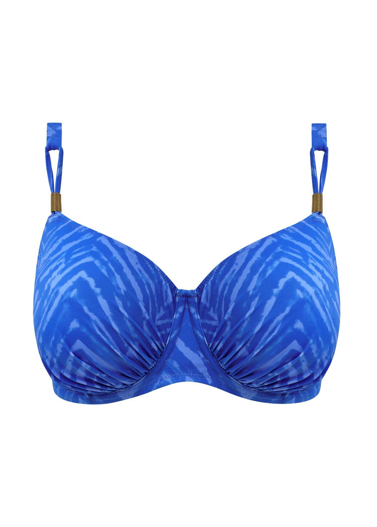 Model in Punta Mita Full Cup Bikini Top Sapphire packshot