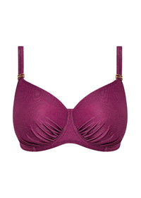 Model in Paros Coast Full Cup Bikini Top Berry Shimmer packshot