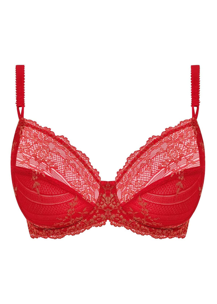 Packshot Embrace Lace Stretch BH Grandalia Red/Rose Gold voorzijde