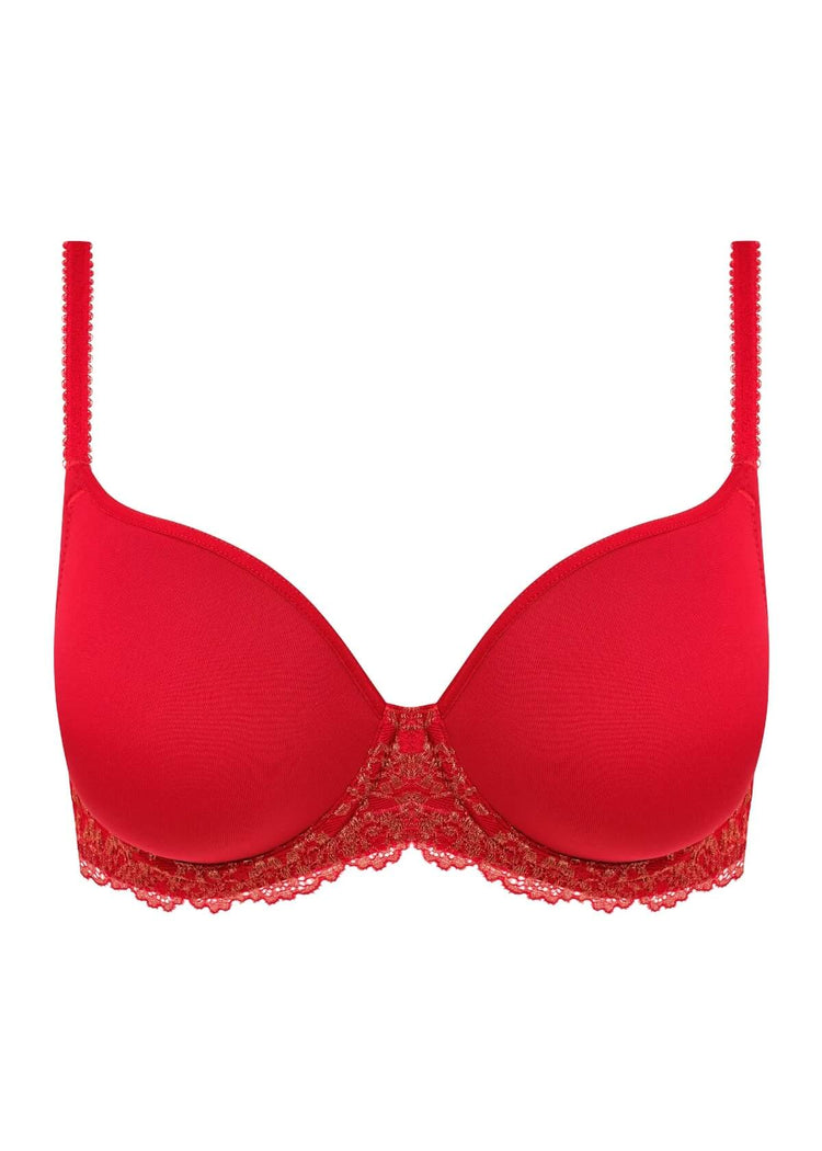 Packshot Embrace Lace Contour BH Grandalia Red/Rose Gold voorzijde 