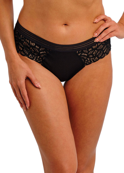 Model in Raffine Tanga Broekje Zwart packshot