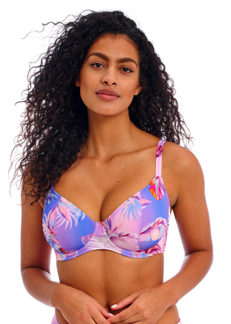 Miami Sunset Plunge Bikini Top Cassis - SuperBra