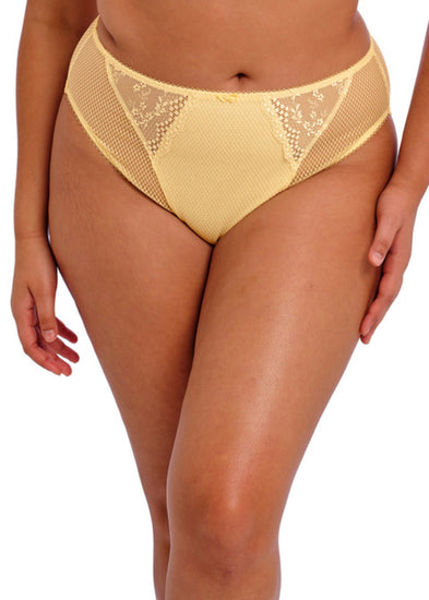 Model in Charley High Leg Broekje Lemon Fizz Voorzijde